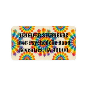 Psychedelic Tie Dye RSVP Address Labels
