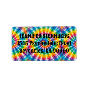 Psychedelic Tie Dye RSVP Address Labels