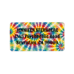 Psychedelic Tie Dye RSVP Address Labels