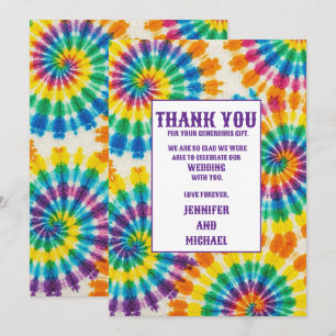 Psychedelic Tie Dye Thank You Cards