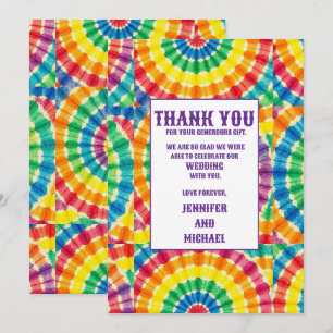 Psychedelic Tie Dye Thank You Cards