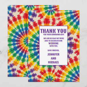Psychedelic Tie Dye Thank You Cards