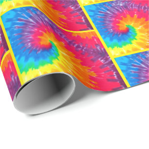 Psychedelic Tie Dye Tile Wrapping Paper