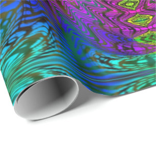 Psychedelic Time Warp by SD. Kelley Wrapping Paper