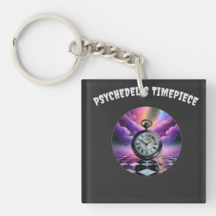 Psychedelic Timepiece Key Ring