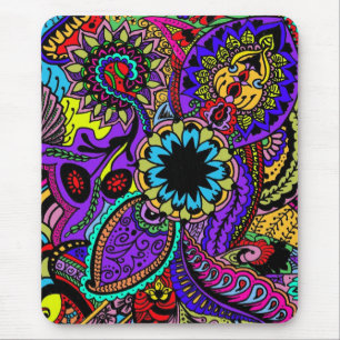 Psychedelic Treasure Map Mouse Mat