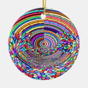 Psychedelic Trip Ceramic Tree Decoration