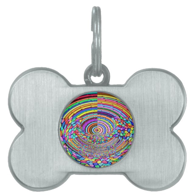 Psychedelic Trip Pet ID Tag (Front)