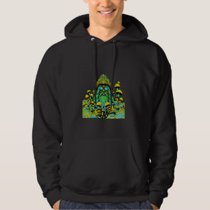 Psychedelic Trippy Fun Mushroom Picking Hippy Fant Hoodie