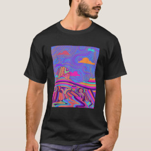 Psychedelic Trippy Mountain Funny Hippie Nature Lo T-Shirt