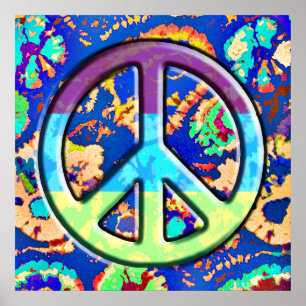 Psychedelic Trippy Purple Peace Sign
