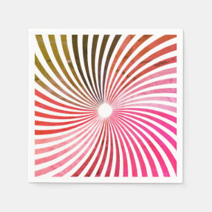 Psychedelic Twirl in Pink Napkin