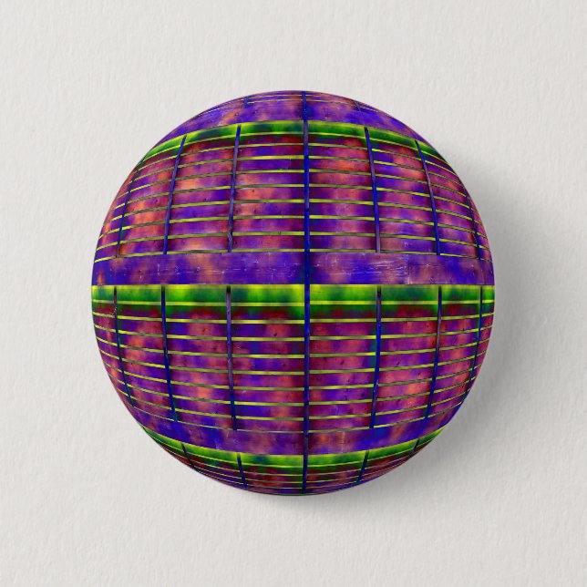 Psychedelic UFO 6 Cm Round Badge (Front)