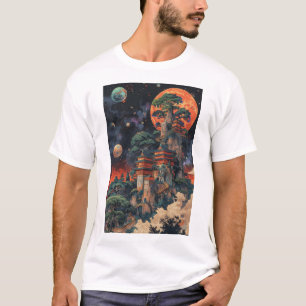 Psychedelic Ukiyo-e Baobab Bonsai T-Shirt