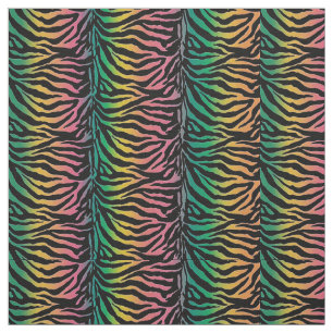 Psychedelic Urban Jungle Animal Print Fabric