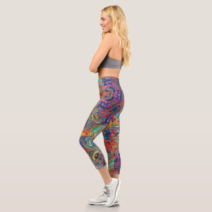 Psychedelic Vibration - Pretty Capris Leggings