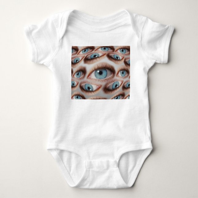 Psychedelic Vision: Abstract Eye Illusion Baby Bodysuit (Front)