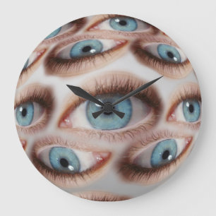 Psychedelic Vision: Abstract Eye Illusion Large Clock