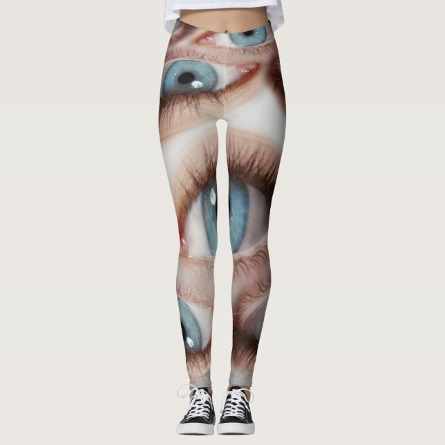 Psychedelic Vision: Abstract Eye Illusion Leggings (Front)