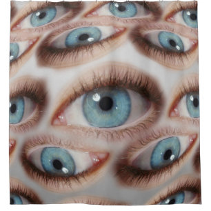 Psychedelic Vision: Abstract Eye Illusion Shower Curtain