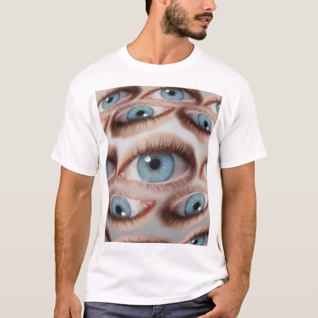 Psychedelic Vision: Abstract Eye Illusion T-Shirt (Front)