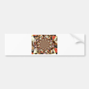 Psychedelic Vision of Brown Hues Bumper Sticker