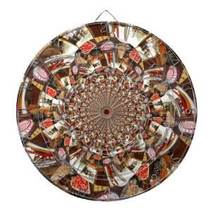 Psychedelic Vision of Brown Hues Dartboard