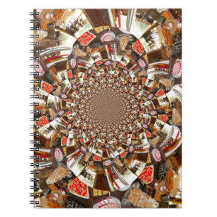 Psychedelic Vision of Brown Hues Notebook