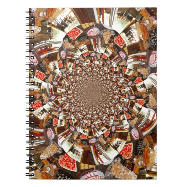 Psychedelic Vision of Brown Hues Notebook (Front)