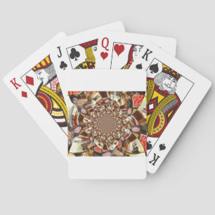 Psychedelic Vision of Brown Hues Playing Cards