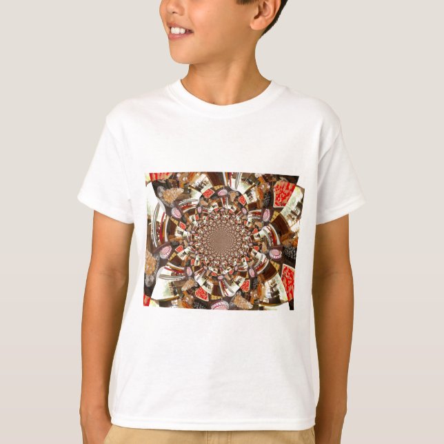 Psychedelic Vision of Brown Hues T-Shirt (Front)
