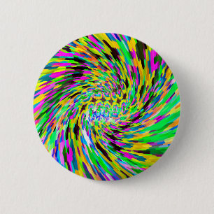 Psychedelic vortex 6 cm round badge