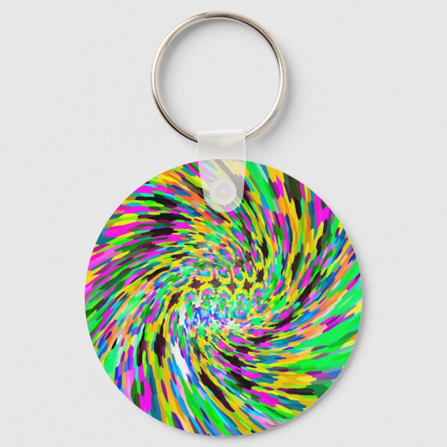 Psychedelic vortex key ring (Front)