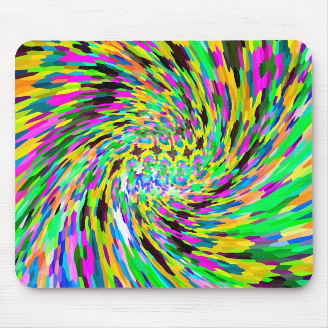 Psychedelic vortex mouse mat (Front)