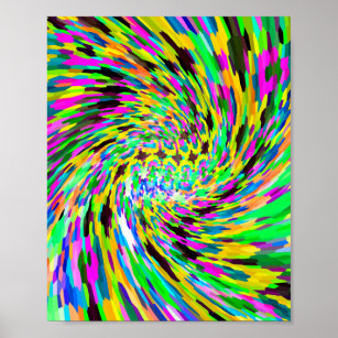 Psychedelic vortex poster
