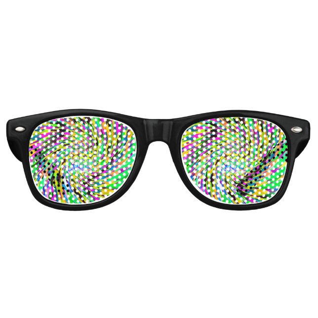 Psychedelic vortex retro sunglasses (Front)