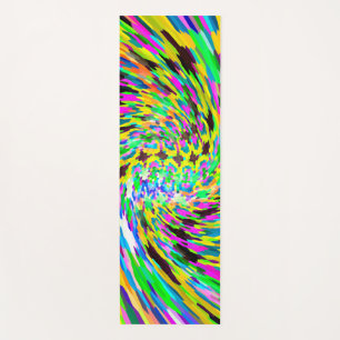 Psychedelic vortex yoga mat