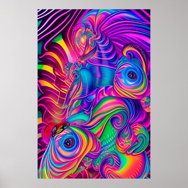 Psychedelic Wall Art Posters are  Groovy Man! (Front)