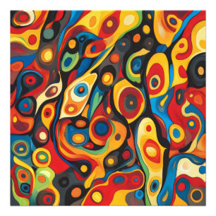 Psychedelic Warm Colours Photo Print