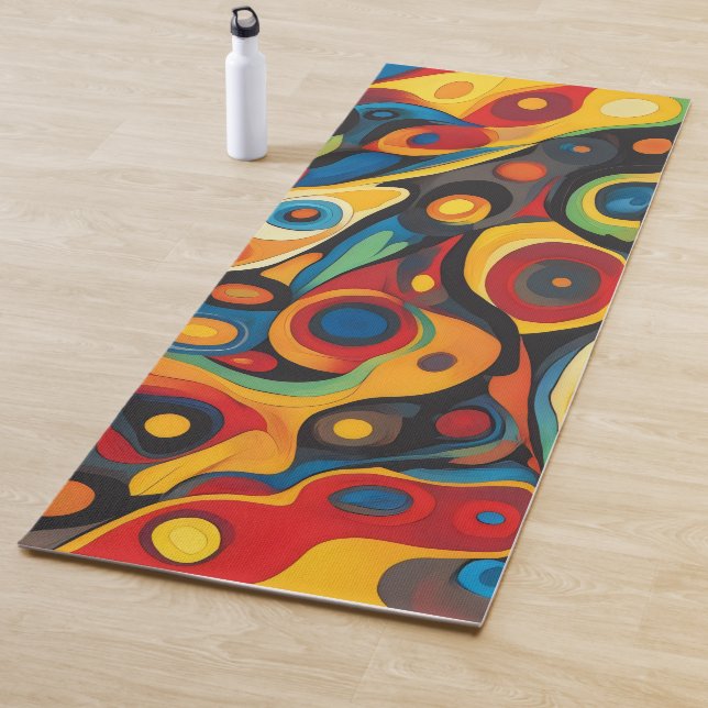 Psychedelic Warm Colours Yoga Mat (In Situ)