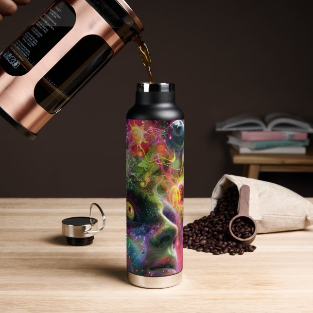 Psychedelic  water bottle (Coffee)