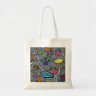 Psychedelic Wave Pattern Tote – Bold Abstract Art 