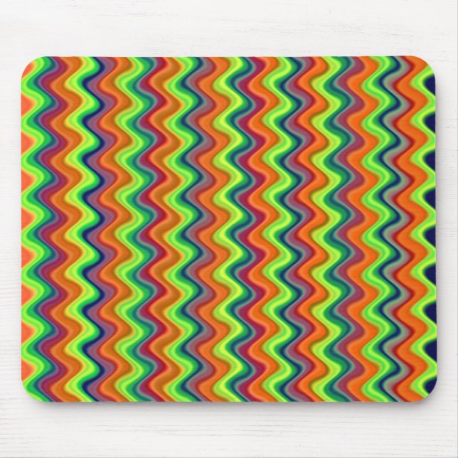 Psychedelic Waves Mousepad (Front)