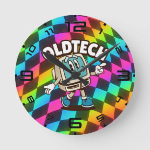 Psychedelic Waves Optical Illusion Clock