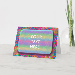 Psychedelic Wavy Iridescent Blank Invitation