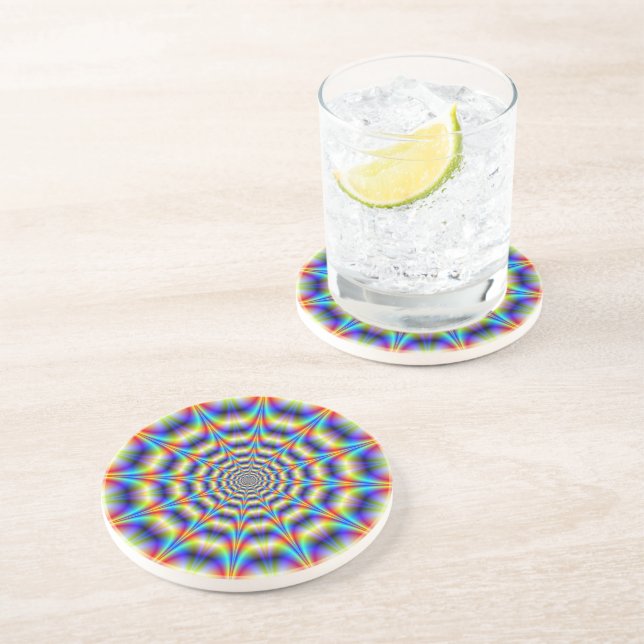 Psychedelic Wheel Coaster (Side)