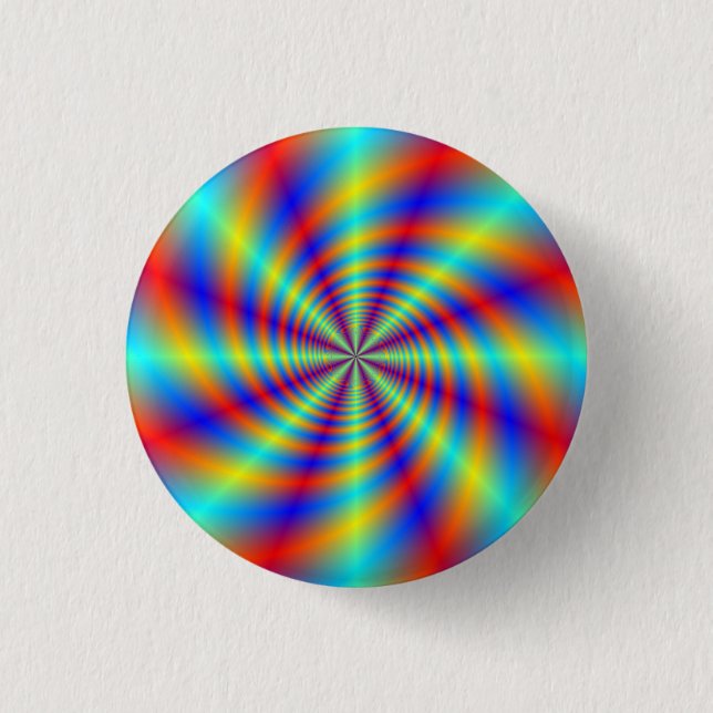 Psychedelic Whirl Button (Front)