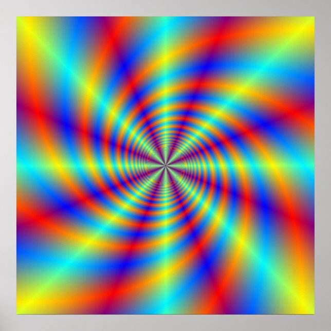 Psychedelic Whirl Poster (Front)