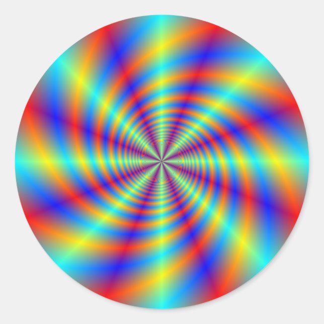 Psychedelic Whirl  Round Sticker (Front)