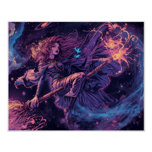 Psychedelic witch glossy poster (Front)